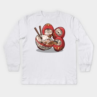 Japan's Daruma Doll Ramen Kids Long Sleeve T-Shirt